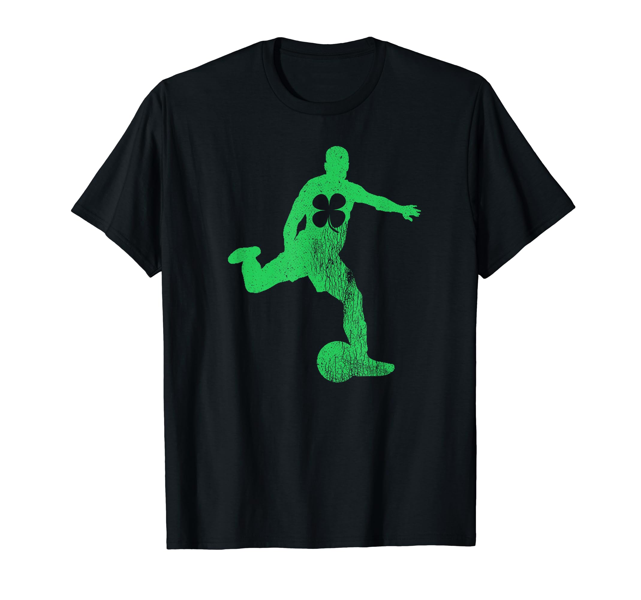 Soccer Shamrock St Patricks Day Irish T-Shirt - Graphic Print for Adults - T-Shirt, Sweatshirt, Hoodie