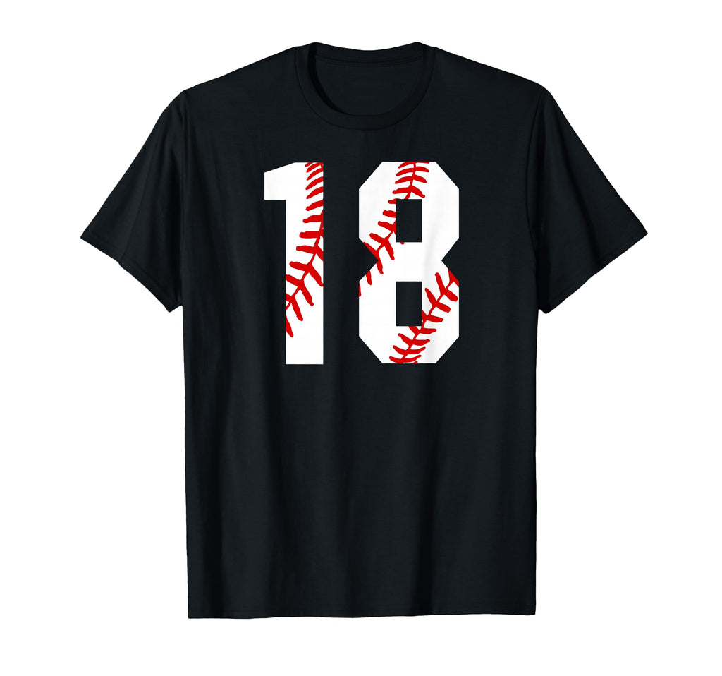 Baseball Mom 18 Jersey Baseball Player T-Shirt - Graphic Print Men Women - T-Shirt, Sweatshirt, Hoodie