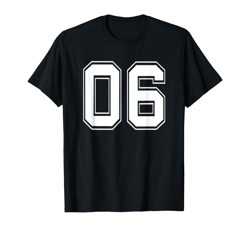 Number 06 Baseball Football Soccer T-Shirt - Aesthetic Graphic for Adults - T-Shirt, Sweatshirt, Hoodie