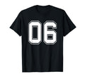 Number 06 Baseball Football Soccer T-Shirt - Aesthetic Graphic for Adults - T-Shirt, Sweatshirt, Hoodie