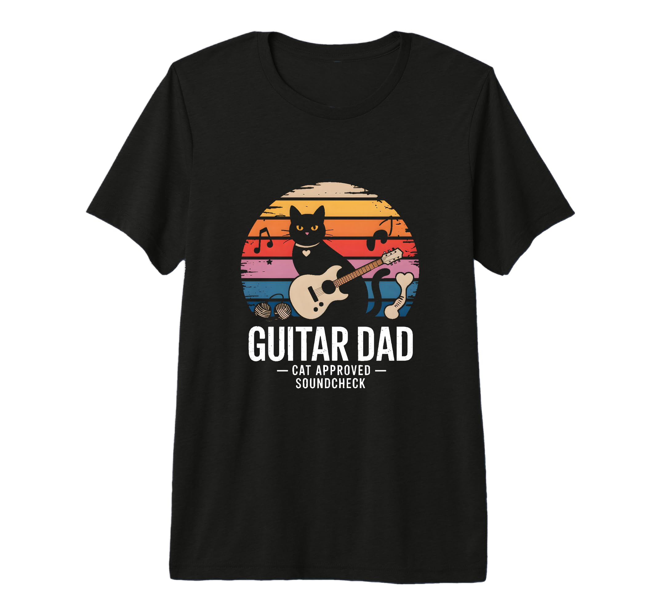 Funny Guitar Dad Cat Approved T-Shirt - Aesthetic Graphic Men Women - T-Shirt, Sweatshirt, Hoodie