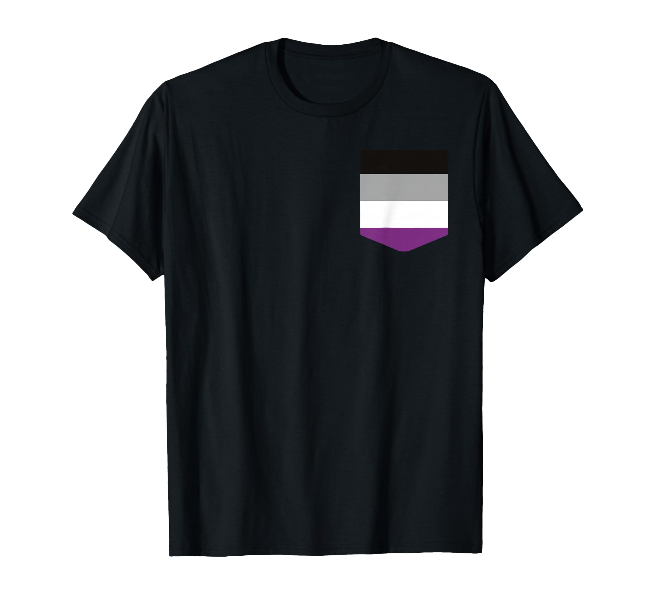 Pocket Asexual Flag Lgbt Colors Pride T-Shirt - Unique Graphic Unisex - T-Shirt, Sweatshirt, Hoodie