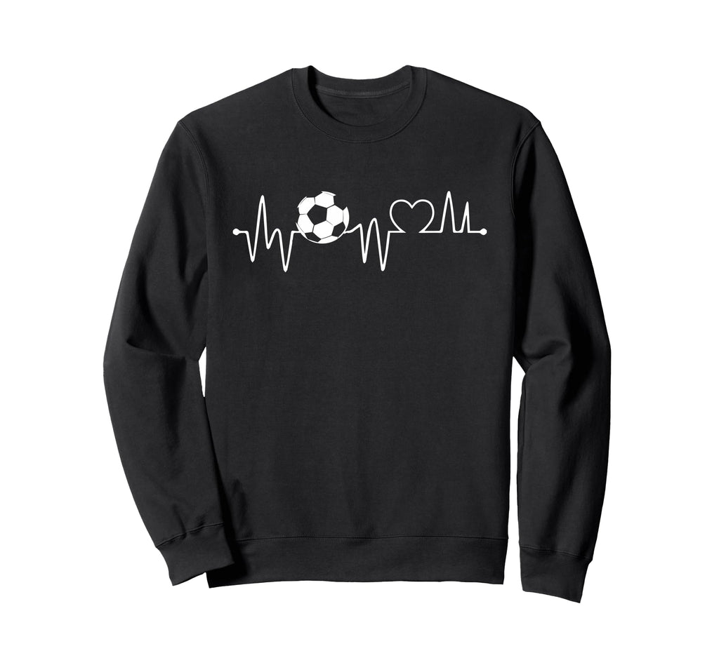 Soccer Heartbeat Soccer Ball Sweatshirt - Custom Art Print for Adults - T-Shirt, Sweatshirt, Hoodie