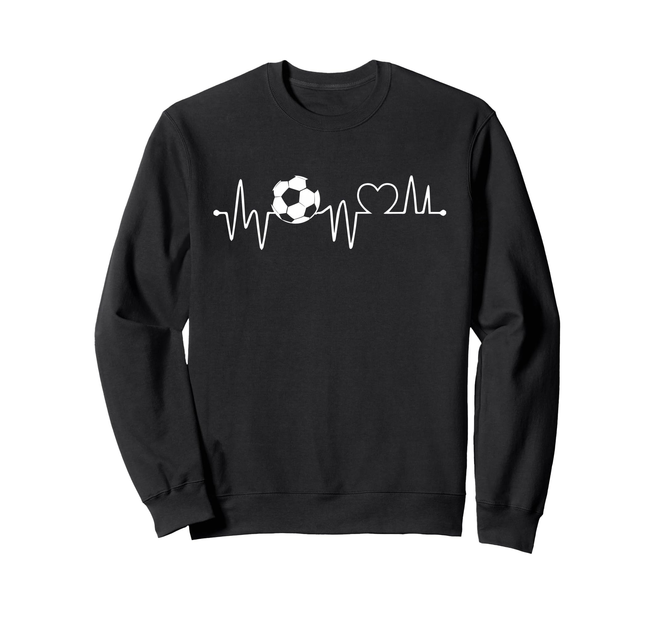 Soccer Heartbeat Soccer Ball Sweatshirt - Custom Art Print for Adults - T-Shirt, Sweatshirt, Hoodie