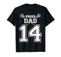 Custom Proud Lacrosse Dad Number T-Shirt - Fun Novelty Design for Adults - T-Shirt, Sweatshirt, Hoodie
