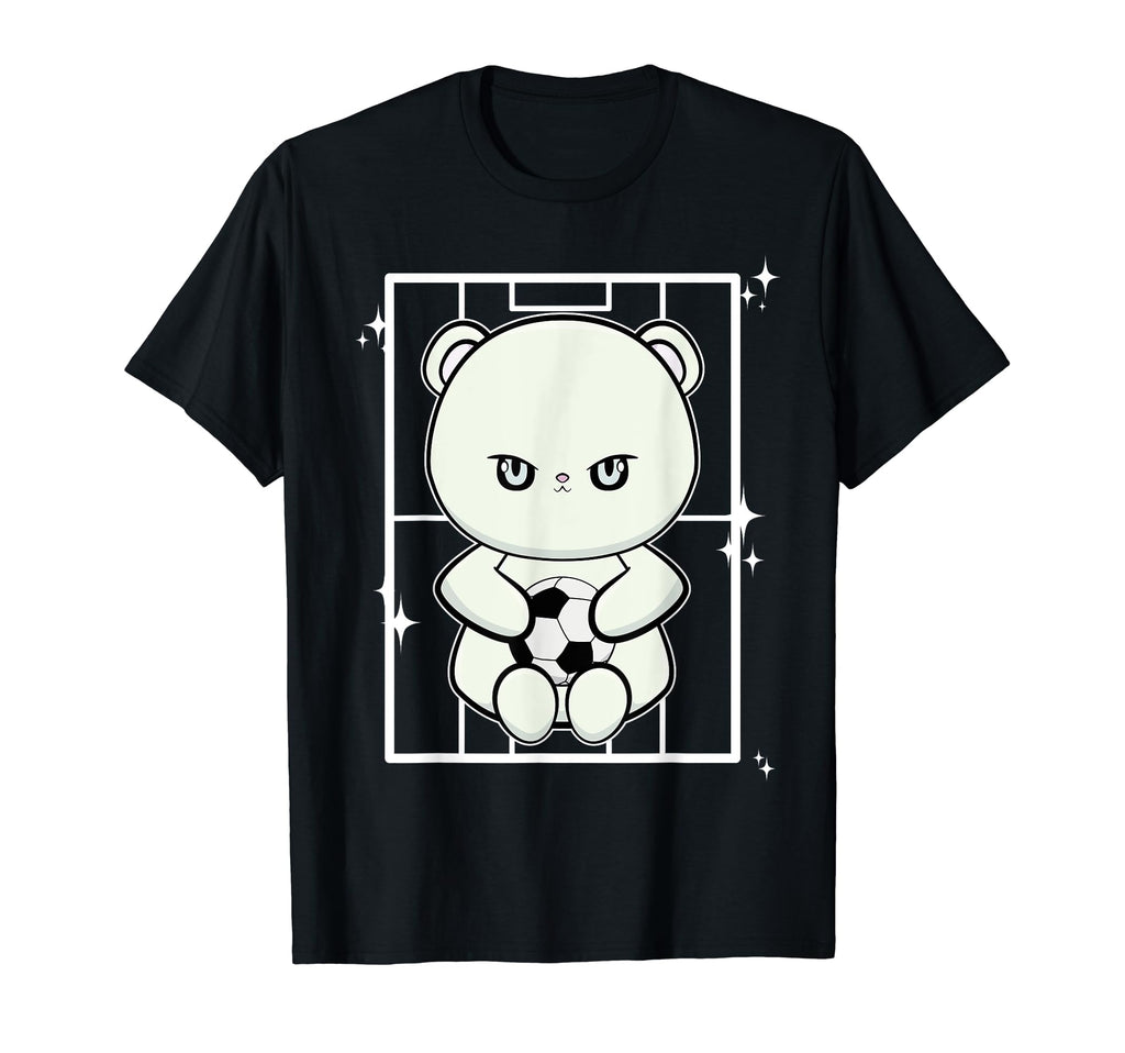 Polar Bear Playing Soccer T-Shirt - Custom Art Print Men Women - T-Shirt, Sweatshirt, Hoodie