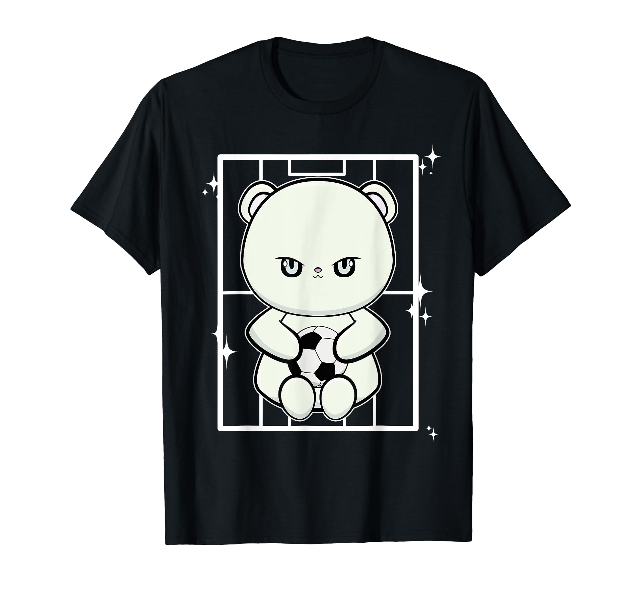 Polar Bear Playing Soccer T-Shirt - Custom Art Print Men Women - T-Shirt, Sweatshirt, Hoodie