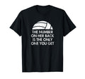 Volleyball Dad Mom Daughter Funny Back T-Shirt - Custom Art Print Unisex - T-Shirt, Sweatshirt, Hoodie