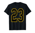Black And Gold Number 23 Jersey Player T-Shirt - Trendy Graphic Unisex - T-Shirt, Sweatshirt, Hoodie