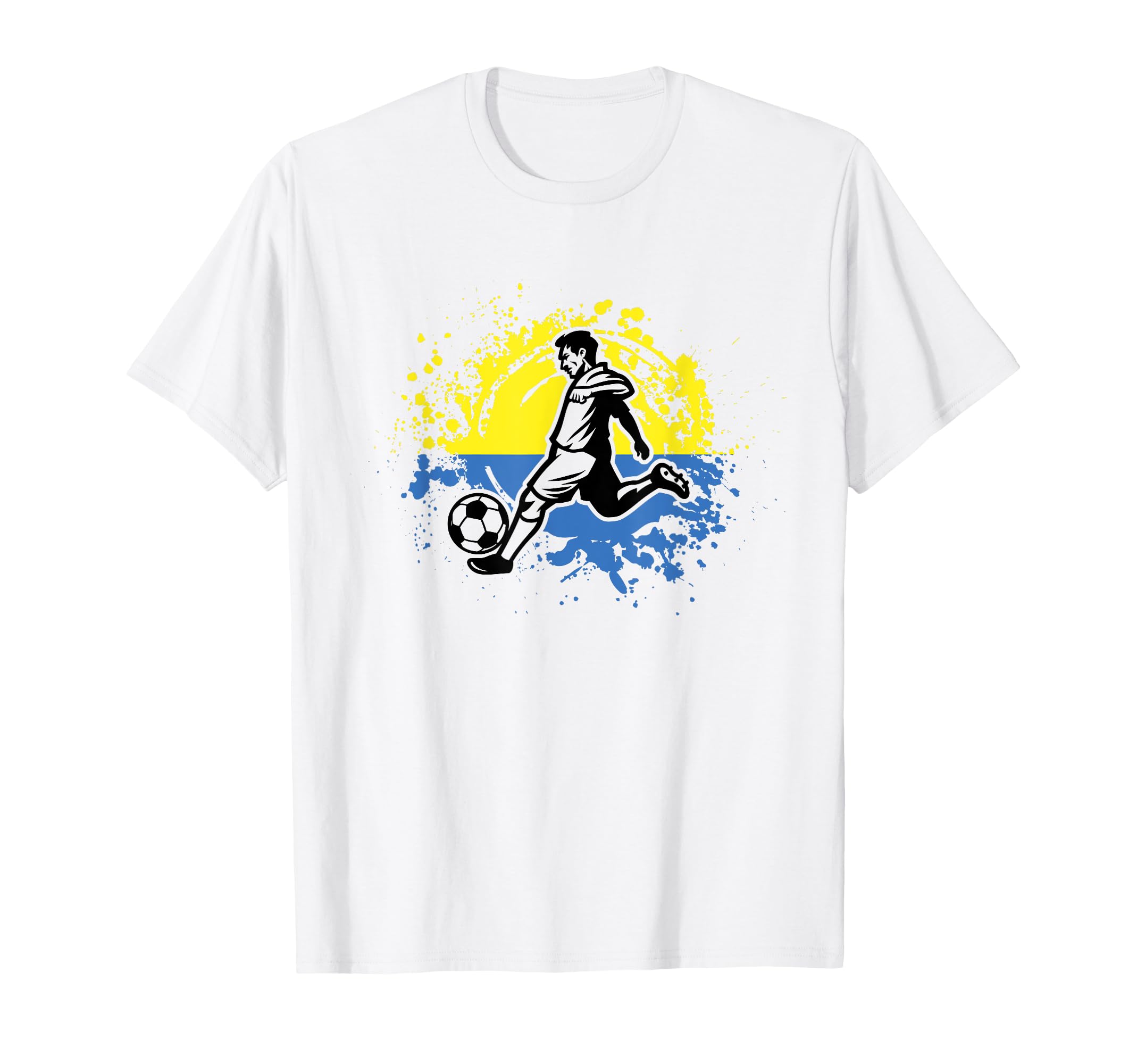 Ukraine Football Ukrainian Soccer T-Shirt - Custom Art Print for Adults - T-Shirt, Sweatshirt, Hoodie