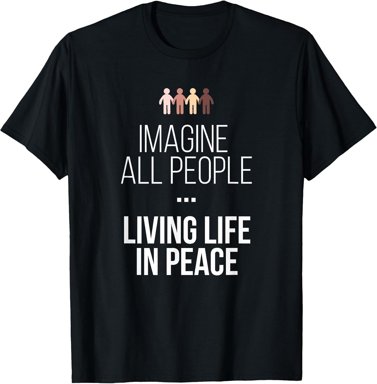 Imagine All People Living Life in Peace Inspirational - Adult & Kids T-Shirts, Sweatshirts & Hoodies apparel design preview 1