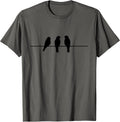 Three Birds on a Wire Minimalist Silhouette Gift Idea - Adult & Kids T-Shirts, Sweatshirts & Hoodies apparel design preview 1