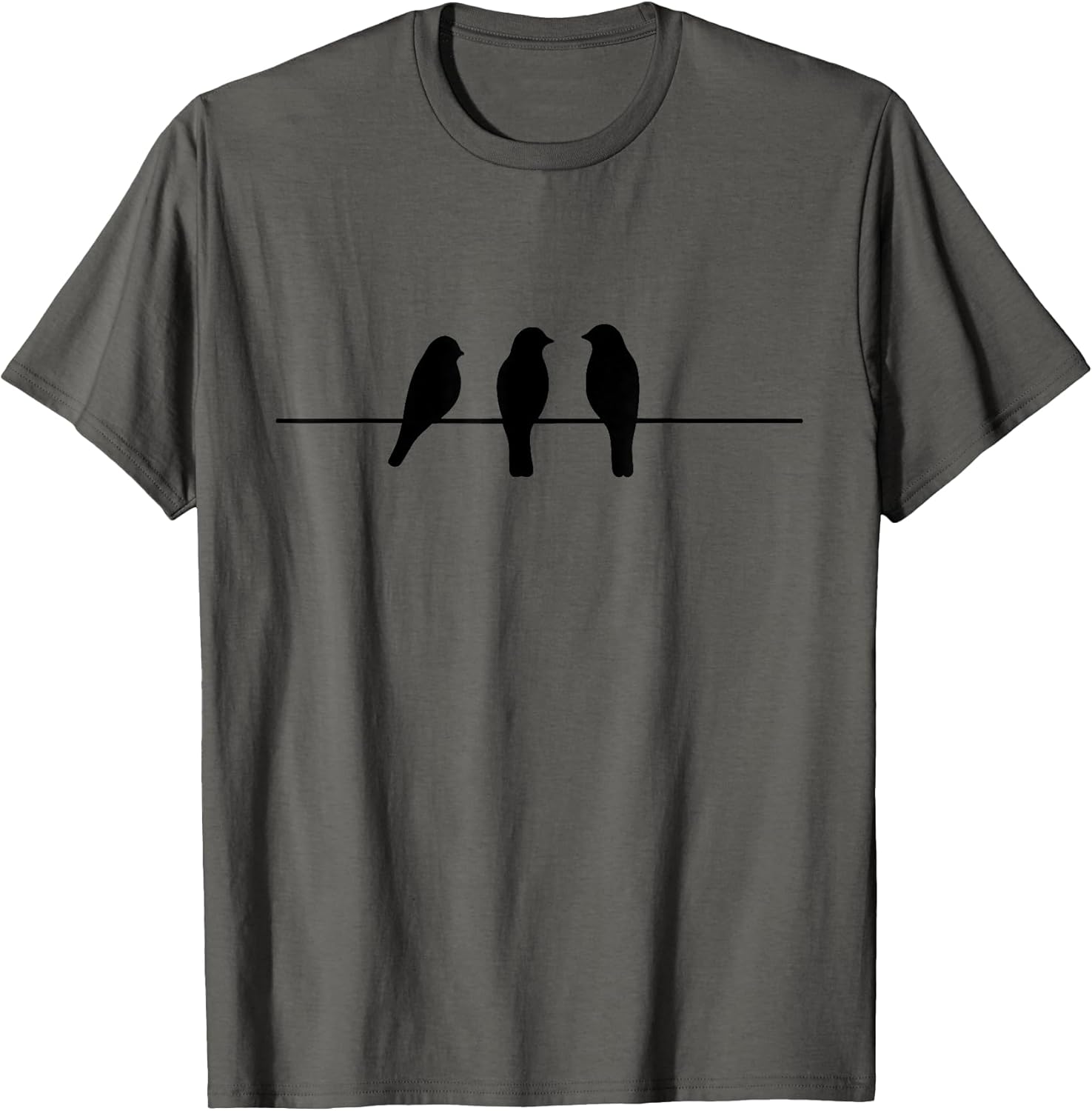 Three Birds on a Wire Minimalist Silhouette Gift Idea - Adult & Kids T-Shirts, Sweatshirts & Hoodies apparel design preview 1