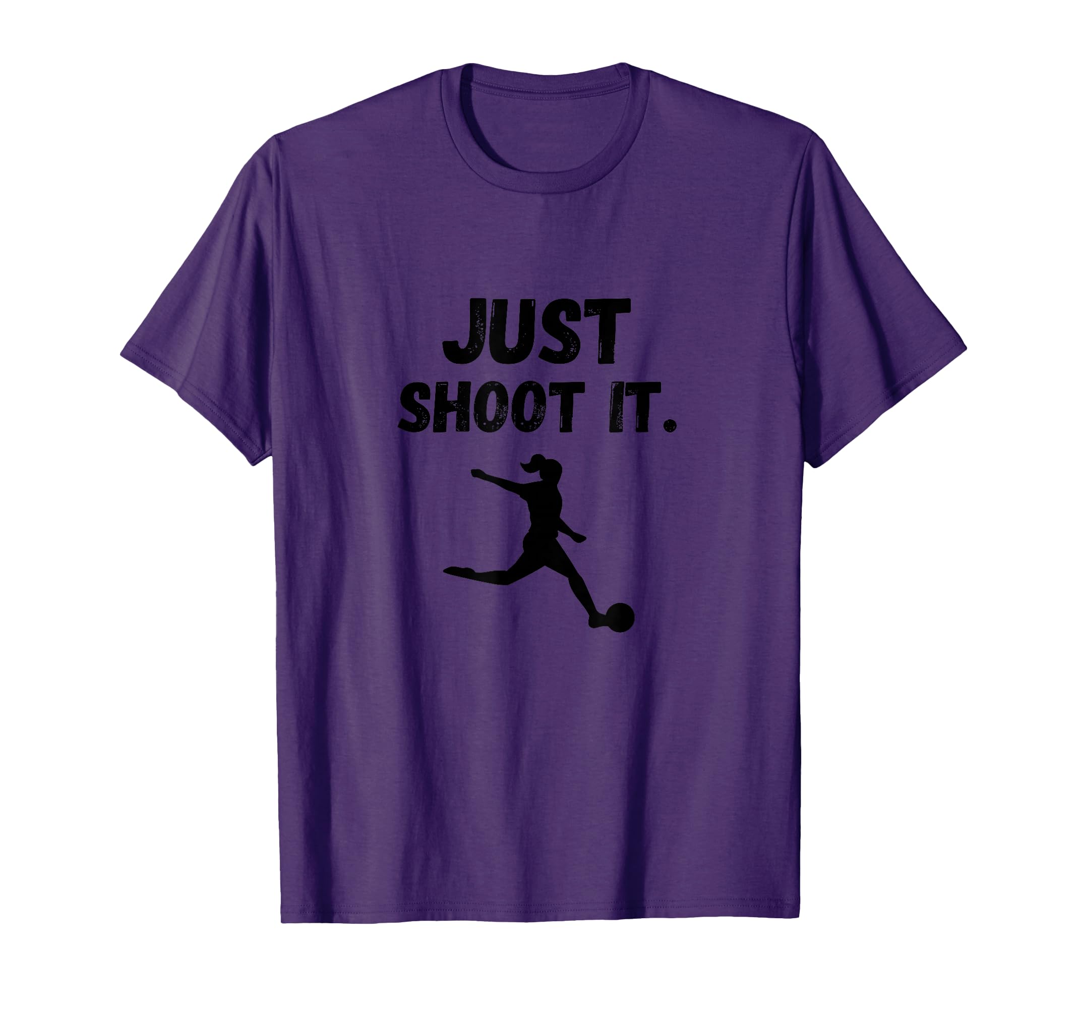 Soccer Player Just Shoot It T-Shirt - Aesthetic Graphic Men Women - T-Shirt, Sweatshirt, Hoodie