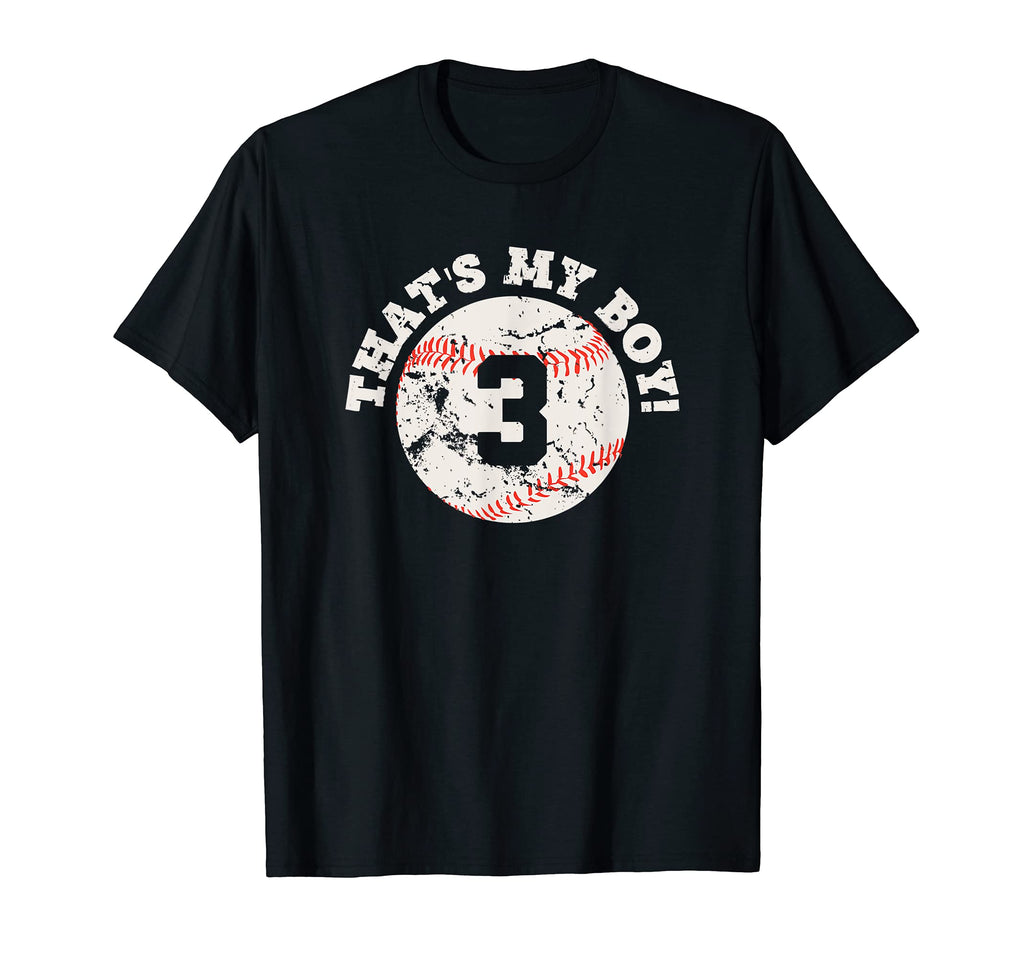 Thats My 3 Baseball Player Mom Or T-Shirt - Minimalist Print for Adults - T-Shirt, Sweatshirt, Hoodie