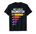 Why I Lose Badminton Funny Excuses T-Shirt - Aesthetic Graphic Men Women - T-Shirt, Sweatshirt, Hoodie
