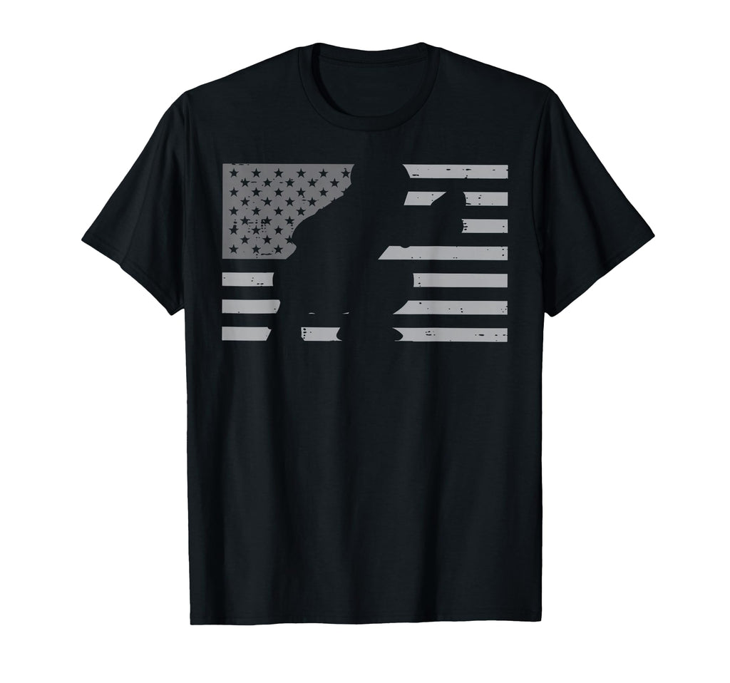Baseball Catcher American Flag Usa T-Shirt - Custom Art Print Men Women - T-Shirt, Sweatshirt, Hoodie