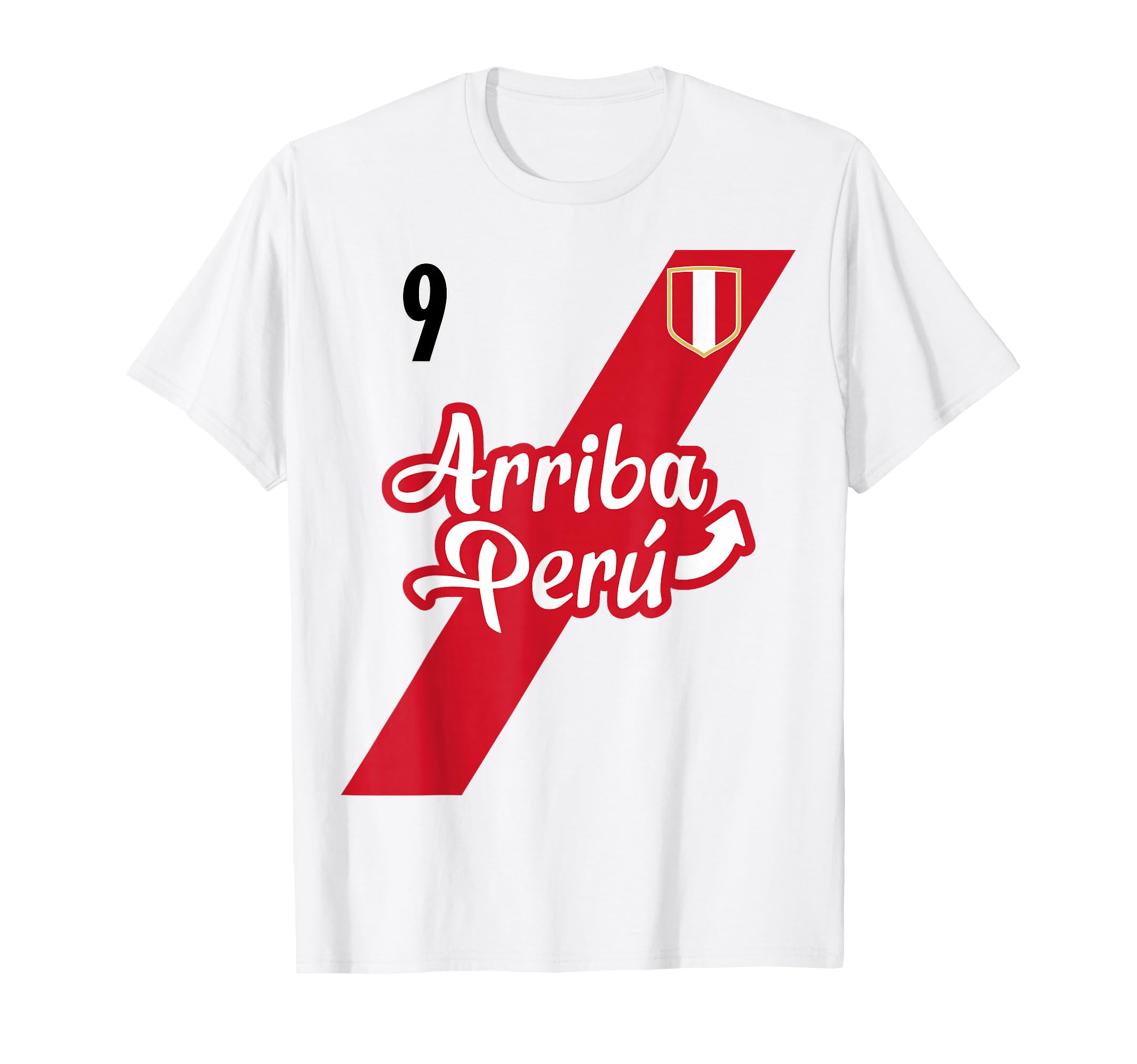 Arriba Peru Soccer 9 Peruvian Futbol T-Shirt - Custom Art Print for Adults - T-Shirt, Sweatshirt, Hoodie