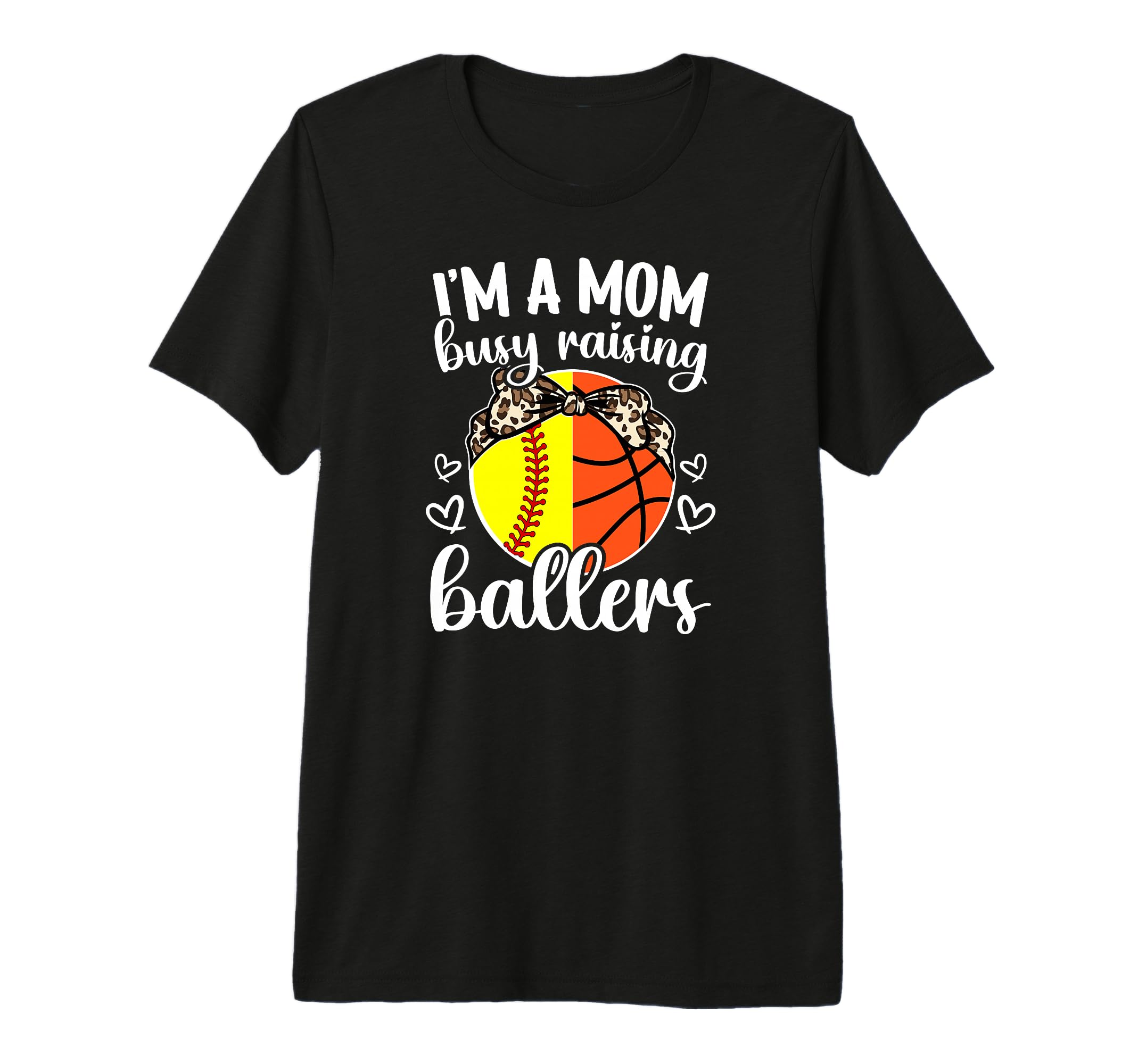 Im Mom Busy Raising Ballers Softball T-Shirt - Streetwear Style for Adults - T-Shirt, Sweatshirt, Hoodie