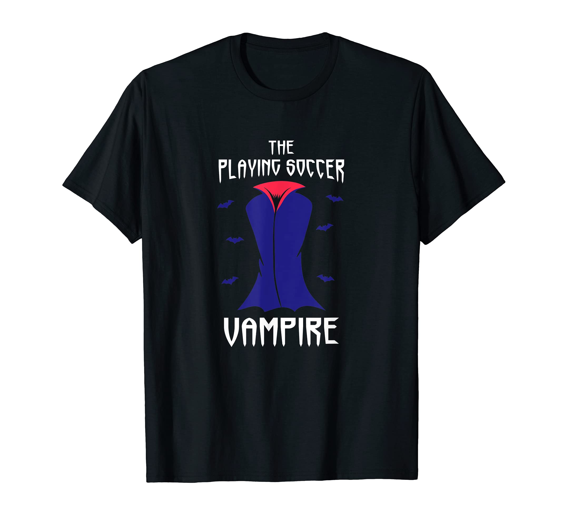 Playing Soccer Vampire Halloween Soccer T-Shirt - Unique Graphic Men Women - T-Shirt, Sweatshirt, Hoodie