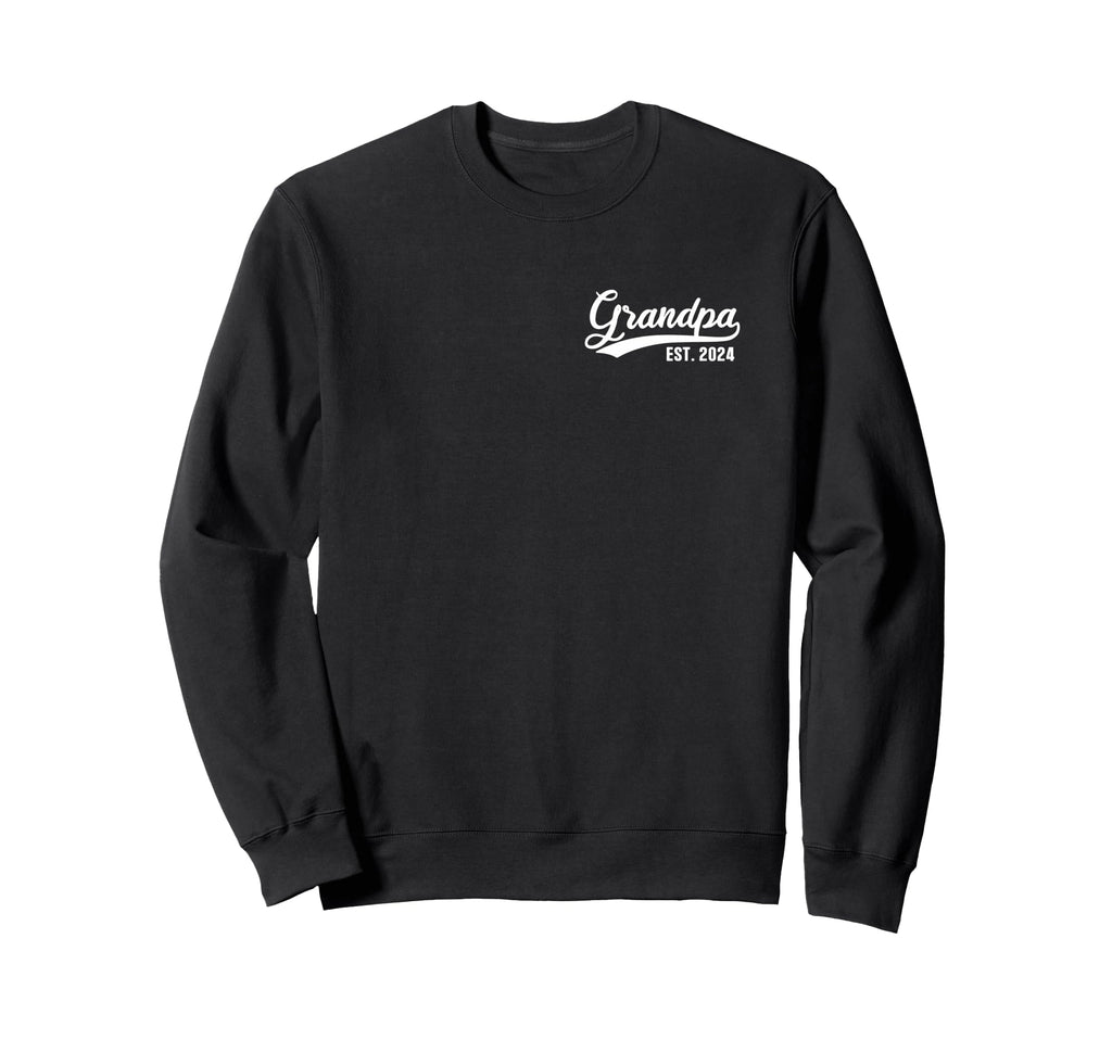 Grandpa 2024 Grandfather Est 2024 Sweatshirt - Minimalist Print Unisex - T-Shirt, Sweatshirt, Hoodie