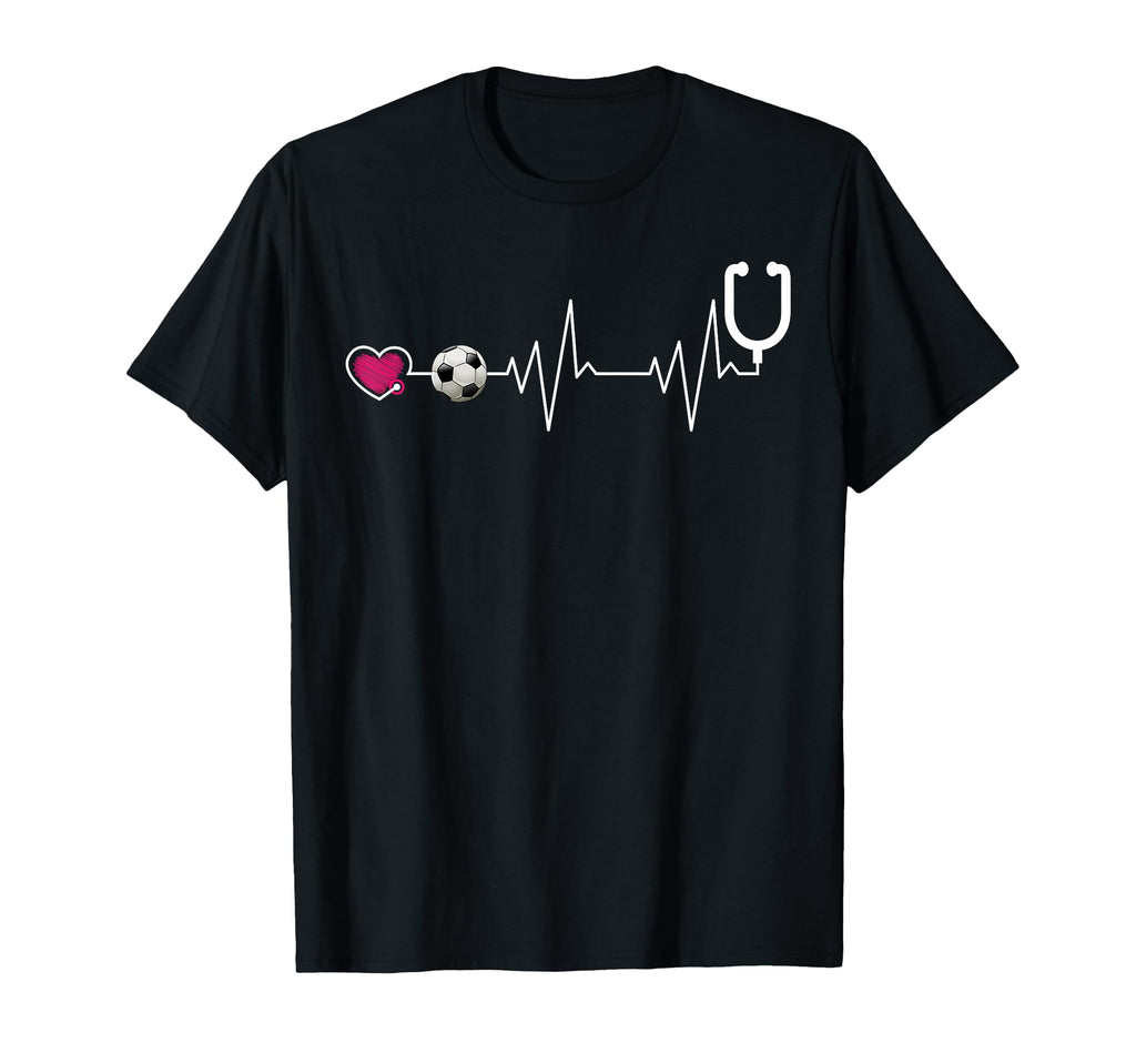 Nurse And Soccer Heartbeat Heart T-Shirt - Trendy Graphic Men Women - T-Shirt, Sweatshirt, Hoodie