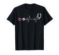 Nurse And Soccer Heartbeat Heart T-Shirt - Trendy Graphic Men Women - T-Shirt, Sweatshirt, Hoodie