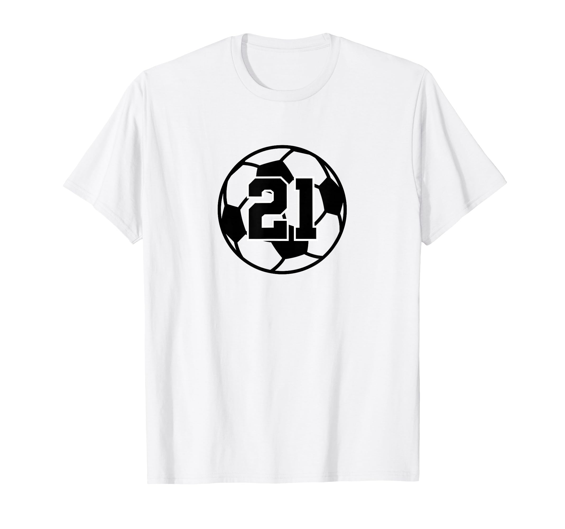 Number 21 Soccer T-Shirt - Fun Novelty Design Unisex - T-Shirt, Sweatshirt, Hoodie