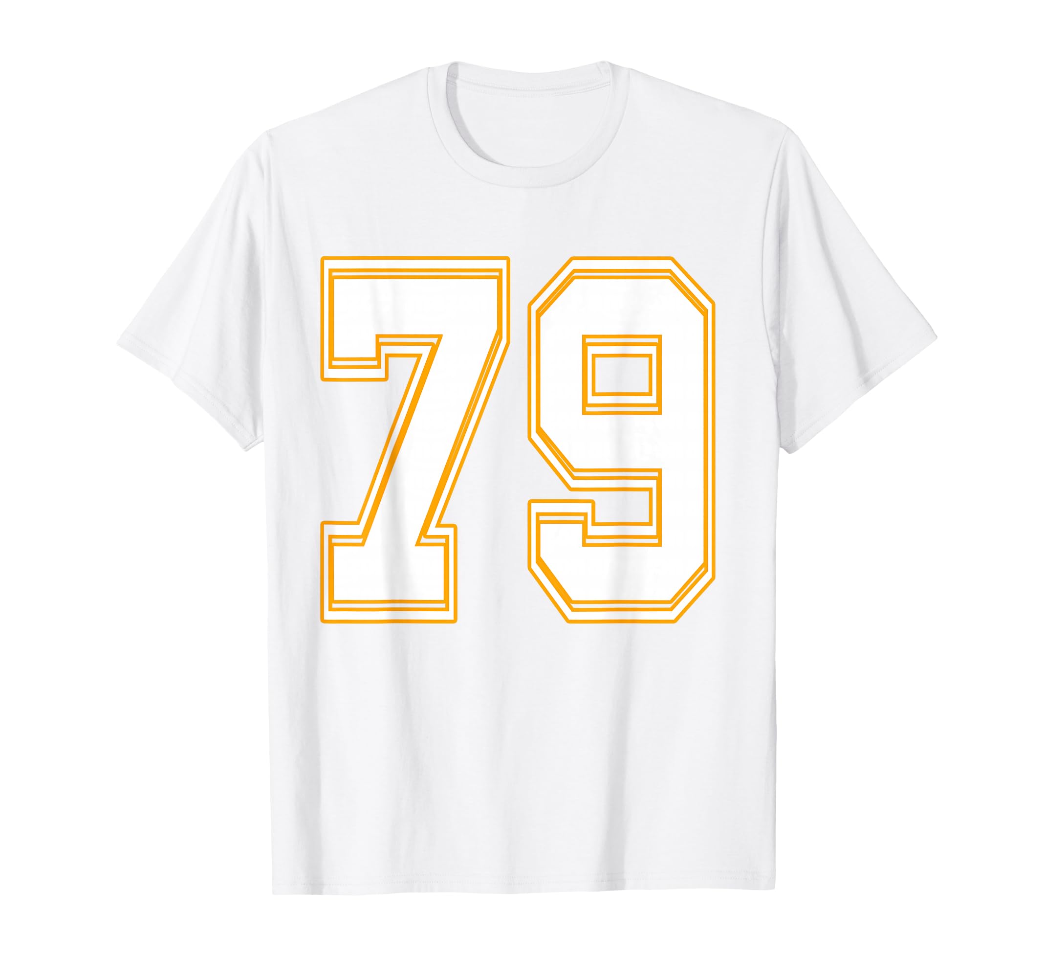 Number 79 Red Yellow White Football T-Shirt - Streetwear Style Unisex - T-Shirt, Sweatshirt, Hoodie