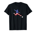 Stars Stripes Soccer Player T-Shirt - Aesthetic Graphic Men Women - T-Shirt, Sweatshirt, Hoodie