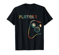 Matching Gamer Couple Player 1 T-Shirt - Aesthetic Graphic Men Women - T-Shirt, Sweatshirt, Hoodie