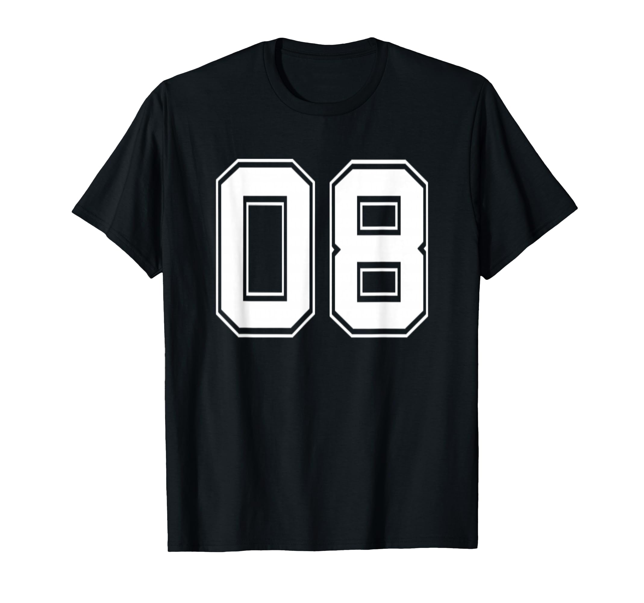 Number 08 Baseball Football Soccer T-Shirt - Trendy Graphic Unisex - T-Shirt, Sweatshirt, Hoodie