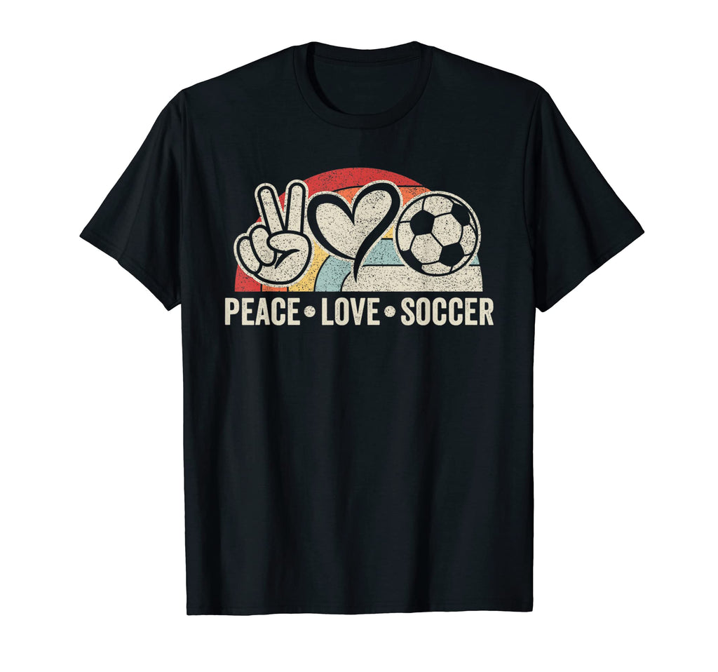 Peace Love Soccer T-Shirt - Trendy Graphic Men Women - T-Shirt, Sweatshirt, Hoodie