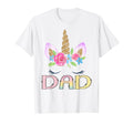 Dad Unicorn Floral Birthday Family T-Shirt - Aesthetic Graphic for Adults - T-Shirt, Sweatshirt, Hoodie