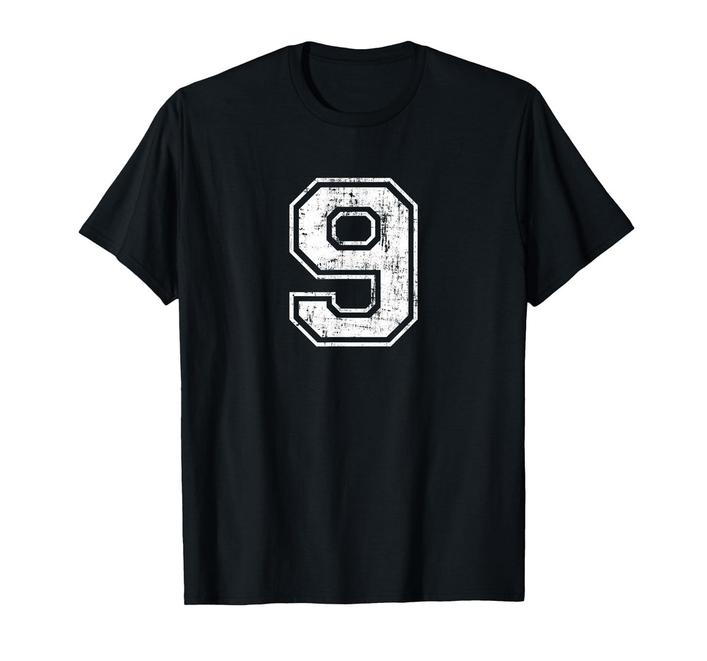 Number 9 Nine Distressed Sports Training T-Shirt - Streetwear Style Unisex - T-Shirt, Sweatshirt, Hoodie