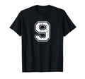 Number 9 Nine Distressed Sports Training T-Shirt - Streetwear Style Unisex - T-Shirt, Sweatshirt, Hoodie