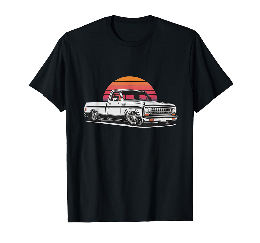 73 87 Mini C10 Truck Slammed Dad T-Shirt - Fun Novelty Design Men Women - T-Shirt, Sweatshirt, Hoodie