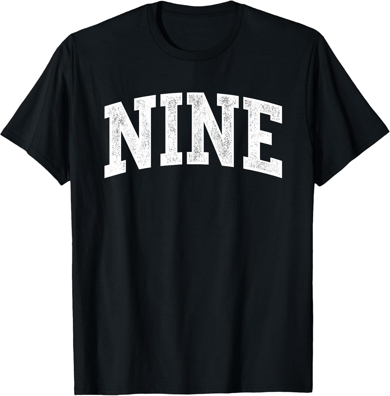 Nine Minimalist 9th Birthday Design 9-Year-Old - Adult & Kids T-Shirts, Sweatshirts & Hoodies apparel design preview 1