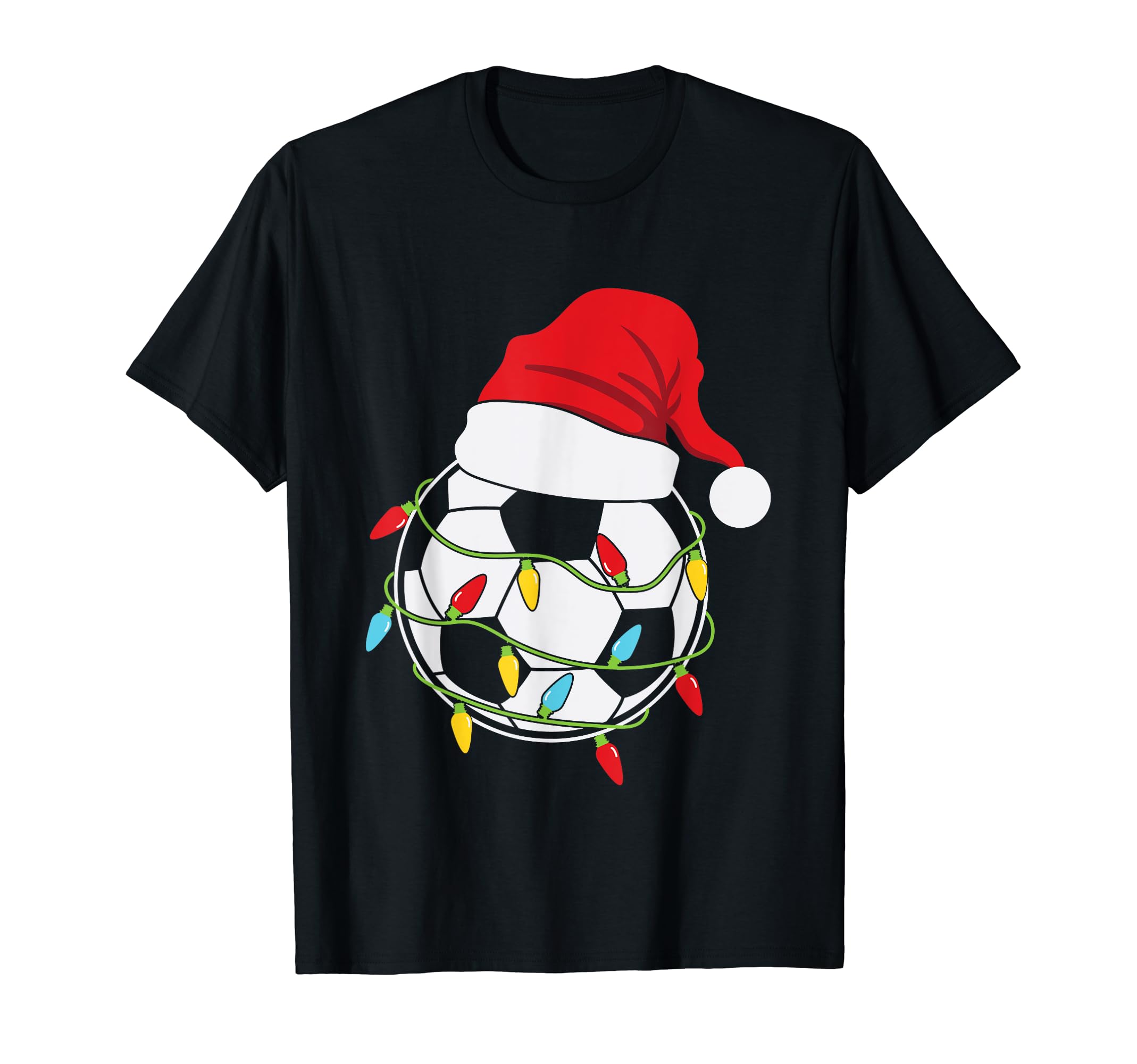 Santa Soccer Ball Sports Soccer Player T-Shirt - Unique Graphic Unisex - T-Shirt, Sweatshirt, Hoodie