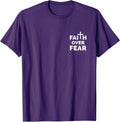 Christian Religious Cross Faith Over Fear Minimalist - Adult & Kids T-Shirts, Sweatshirts & Hoodies apparel design preview 1