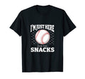 Im Just Here Snackd Funny Baseball T-Shirt - Aesthetic Graphic Unisex - T-Shirt, Sweatshirt, Hoodie