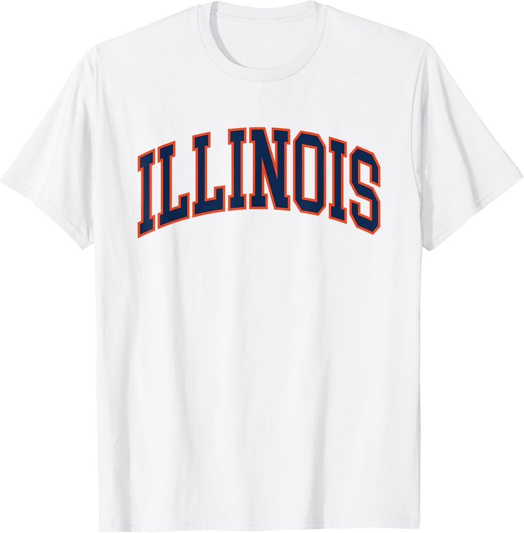 Retro Illinois Vintage Blue Orange Throwback IL - Adult & Kids T-Shirts, Sweatshirts & Hoodies apparel design preview 1
