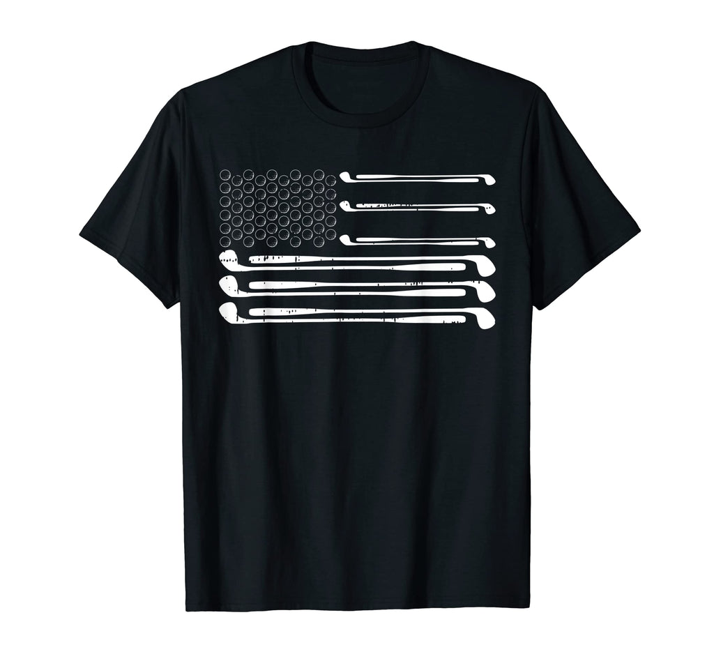 Usa Flag Golf Club Ball Patriotic Golfer T-Shirt - Custom Art Print Unisex - T-Shirt, Sweatshirt, Hoodie