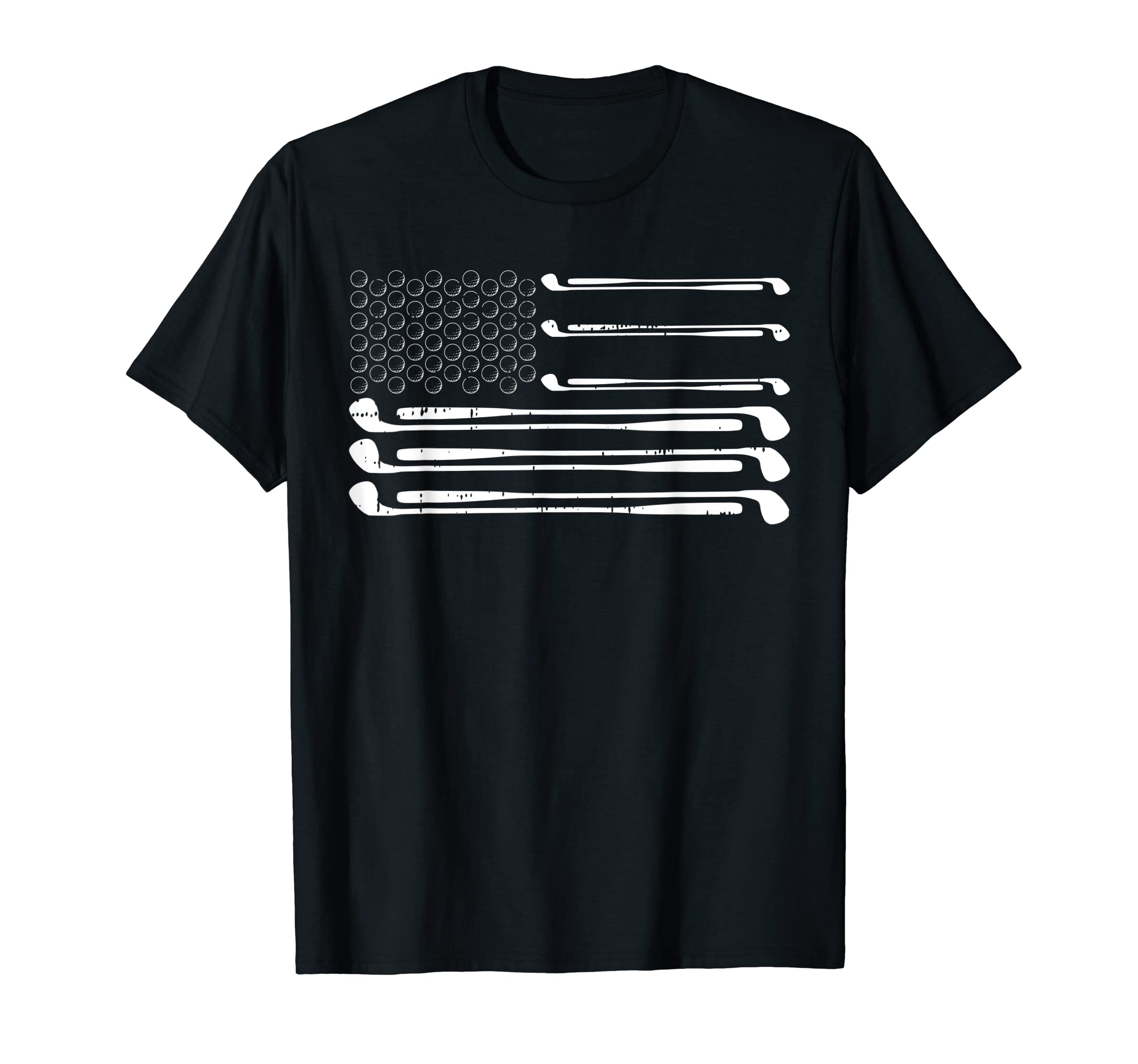 Usa Flag Golf Club Ball Patriotic Golfer T-Shirt - Custom Art Print Unisex - T-Shirt, Sweatshirt, Hoodie