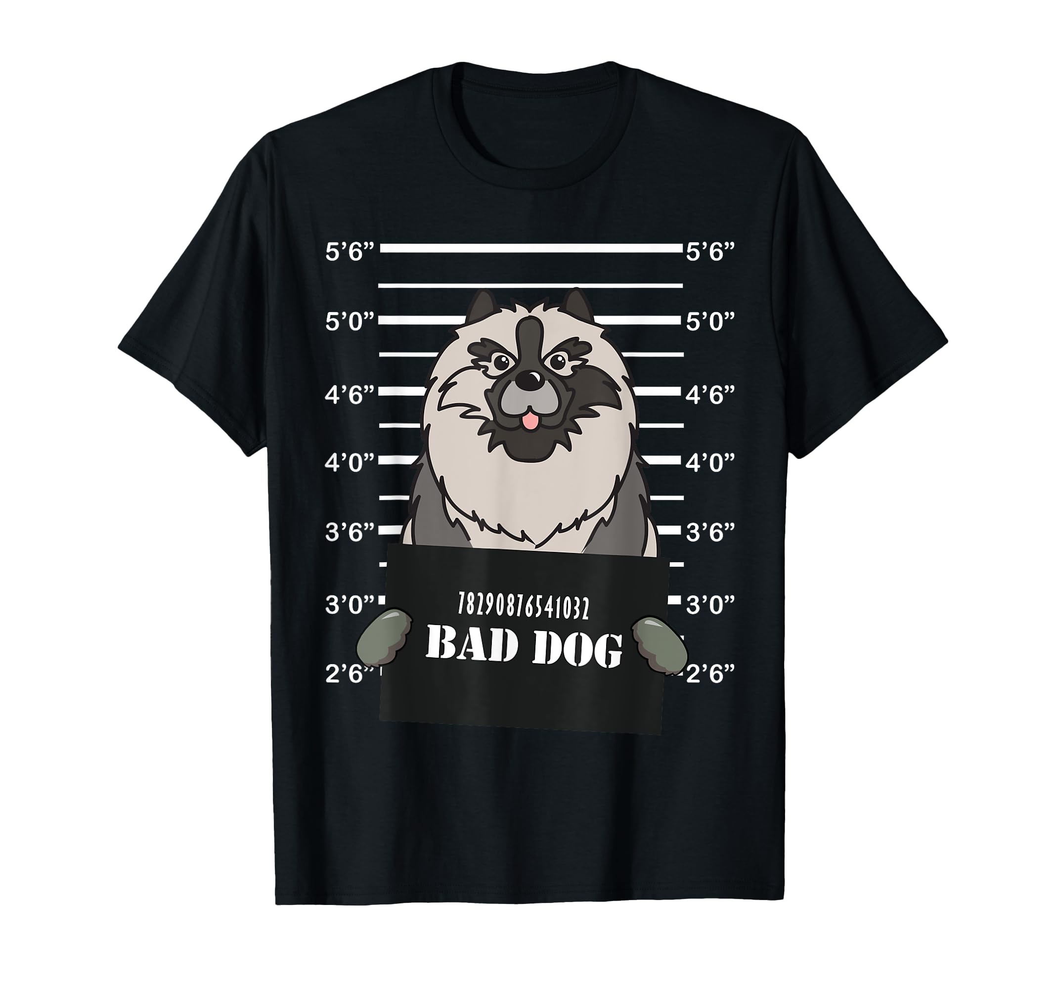 Keeshond Crime Photo Bad Dog Mom Dad Gift T-Shirt - Custom Art Print Unisex - T-Shirt, Sweatshirt, Hoodie