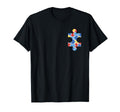 Autism Awareness Puzzle Piece Pocket T-Shirt - Trendy Graphic Men Women - T-Shirt, Sweatshirt, Hoodie