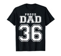 Custom Proud Volleyball Dad Number 36 T-Shirt - Streetwear Style Men Women - T-Shirt, Sweatshirt, Hoodie