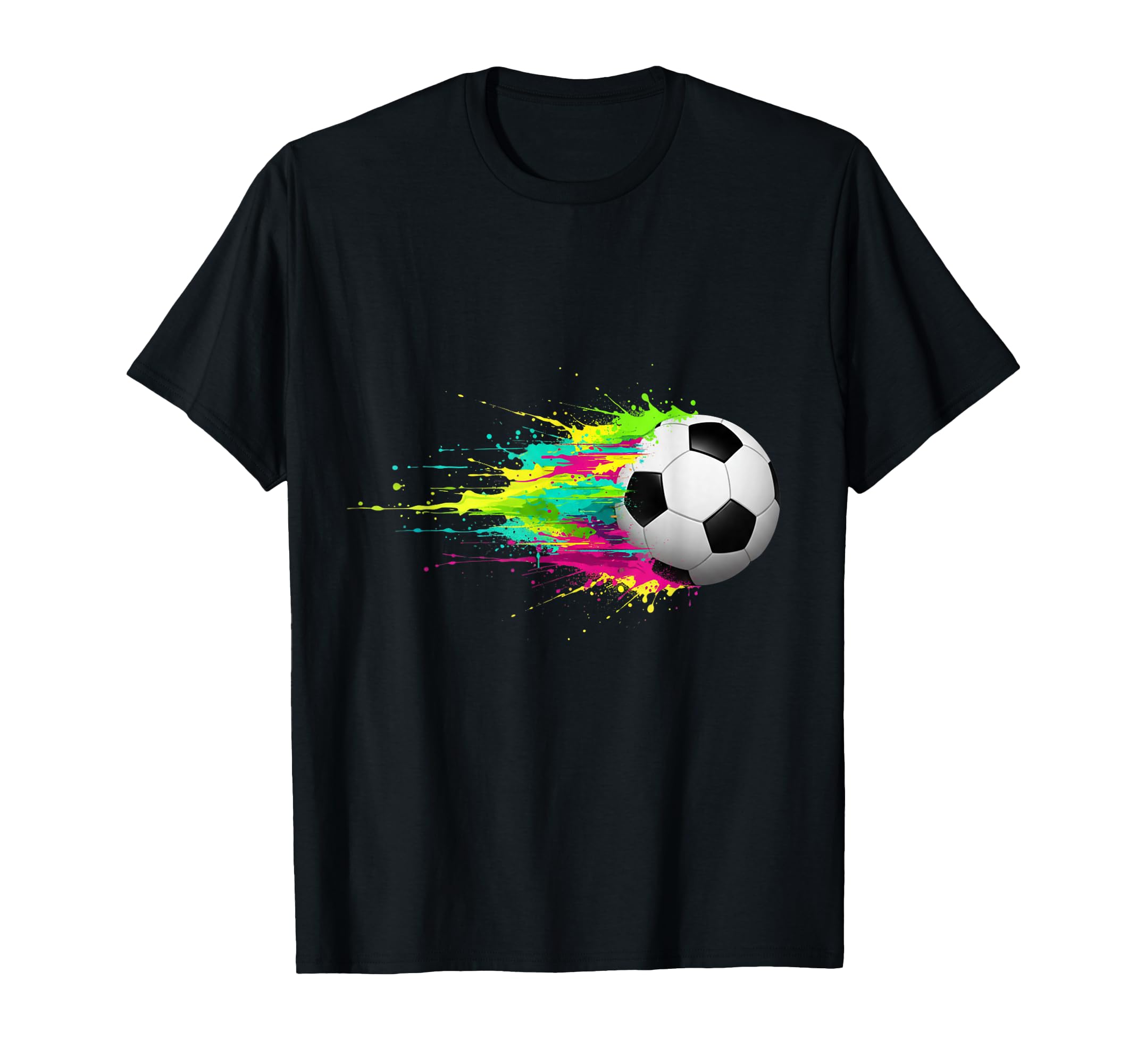 Colorful Flaming Soccer Ball T-Shirt - Fun Novelty Design for Adults - T-Shirt, Sweatshirt, Hoodie