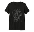 Family Line Art Mother Dad Son T-Shirt - Fun Novelty Design for Adults - T-Shirt, Sweatshirt, Hoodie