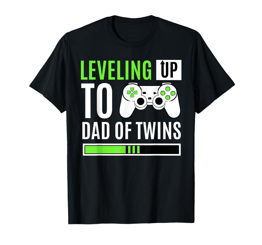 Leveling Up To Dad Twins Gaming T-Shirt - Custom Art Print Men Women - T-Shirt, Sweatshirt, Hoodie